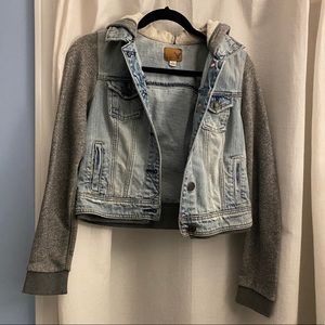 American Eagle Sweatshirt & Jean Jacket with Hood